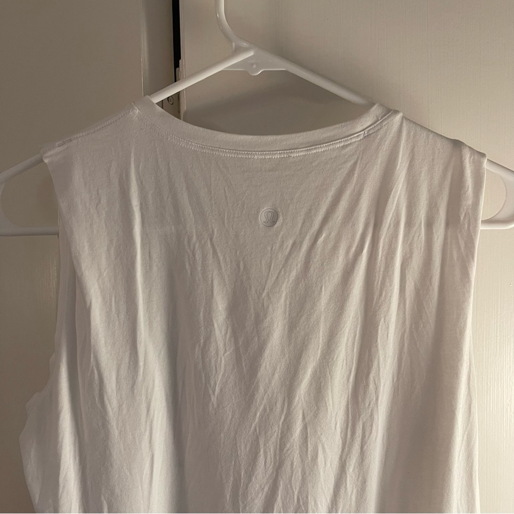 White Lululemon Muscle Tank